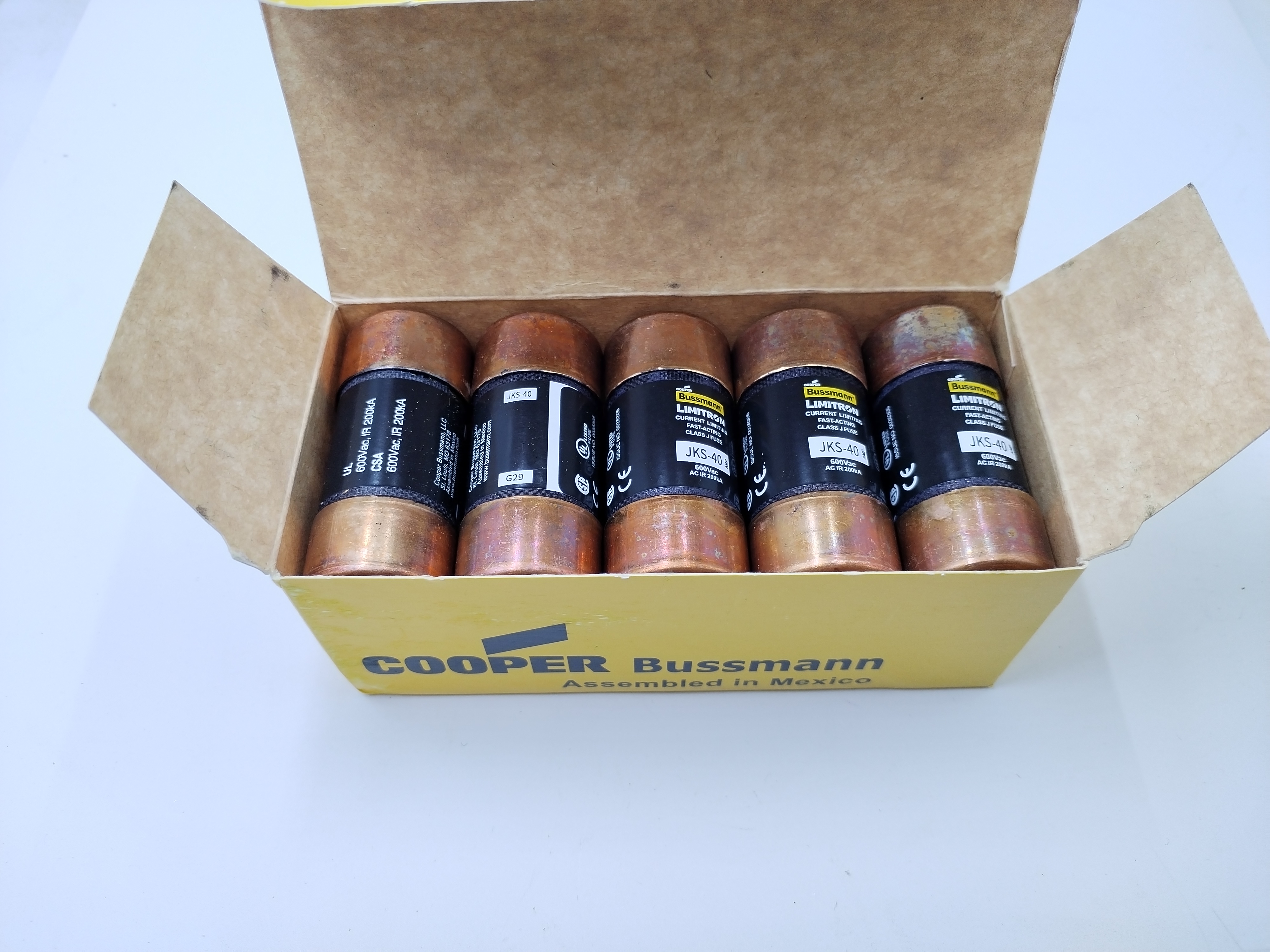 Eaton Bussmann series JKS fuse Power panelboards Machinery disconnects 40A Class J Fuse JKS-40